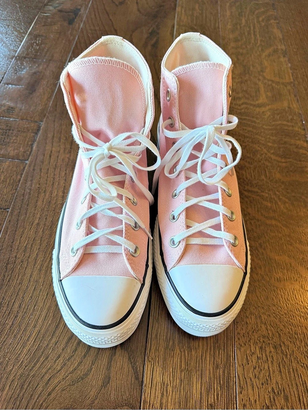Converse Chuck Taylor All Star Lift Platform High Top Sneakers Pink & White US 7
